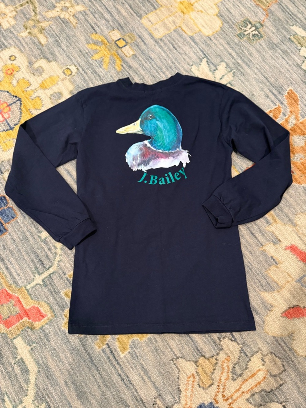 J. Bailey Mallard Logo Long Sleeve Shirt Boys size 12 Duck